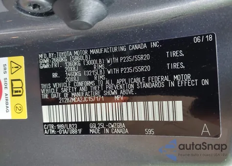 2018 Lexus Rx 350 from USA, damaged, VIN 2T2BZMCA2JC157171